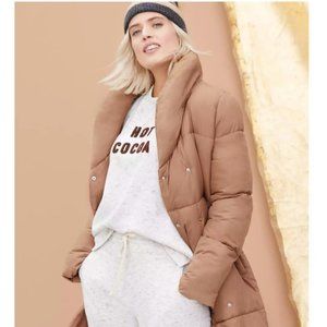 NWT Loft XXL Creamy Cocoa Puffer Coat